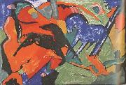Franz Marc Two Horses (mk34) Germany oil painting artist